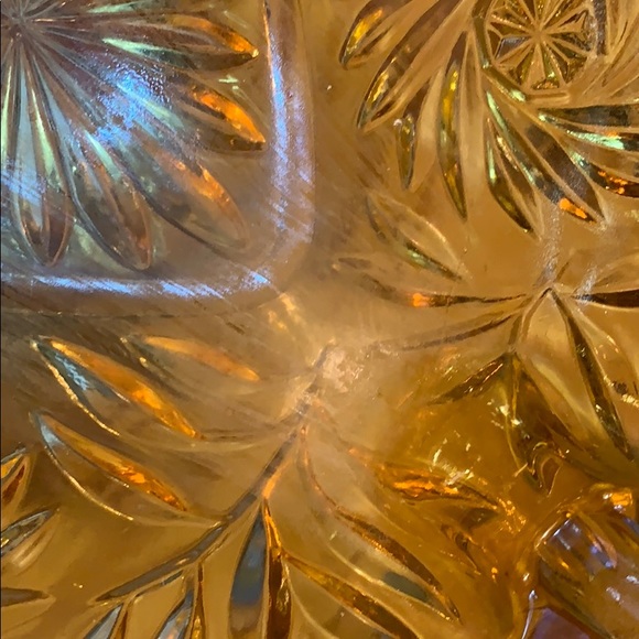 Vintage mid century Hazel Atlas amber ashtray - Picture 8 of 12